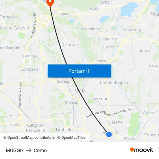 MUGGI? to Como map