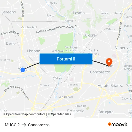 MUGGI? to Concorezzo map