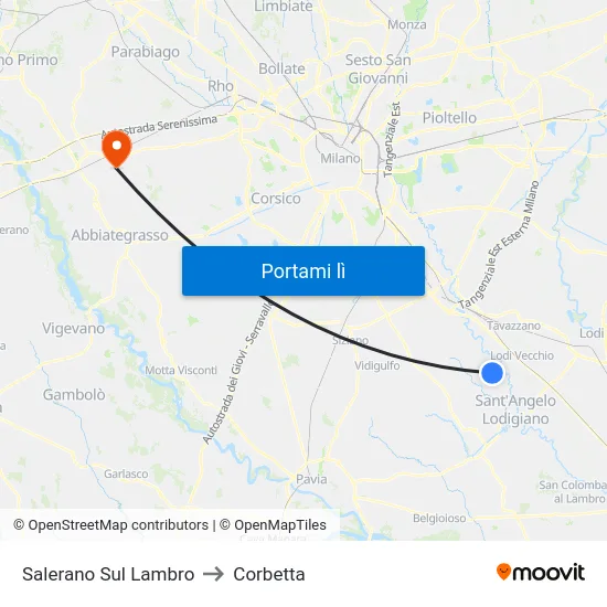 Salerano Sul Lambro to Corbetta map