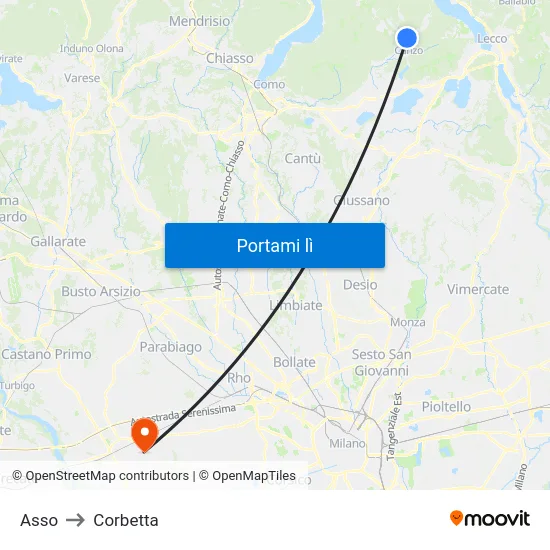 Asso to Corbetta map