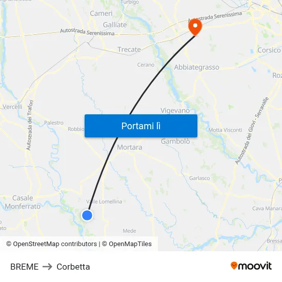 BREME to Corbetta map