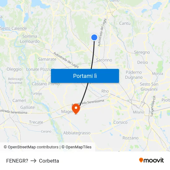 FENEGR? to Corbetta map