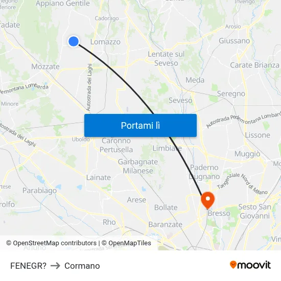 FENEGR? to Cormano map