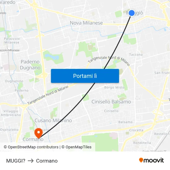 MUGGI? to Cormano map