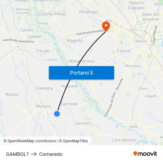 GAMBOL? to Cornaredo map