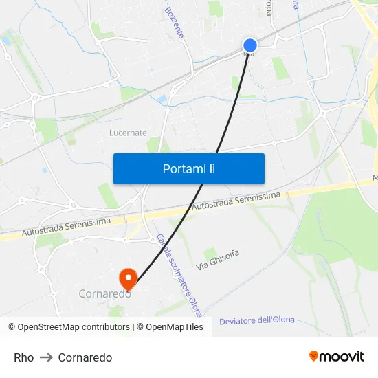 Rho to Cornaredo map