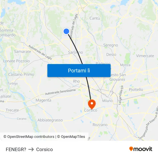 FENEGR? to Corsico map