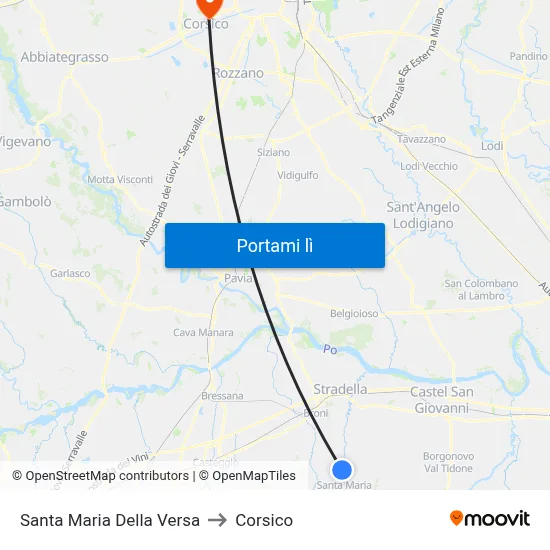 Santa Maria Della Versa to Corsico map