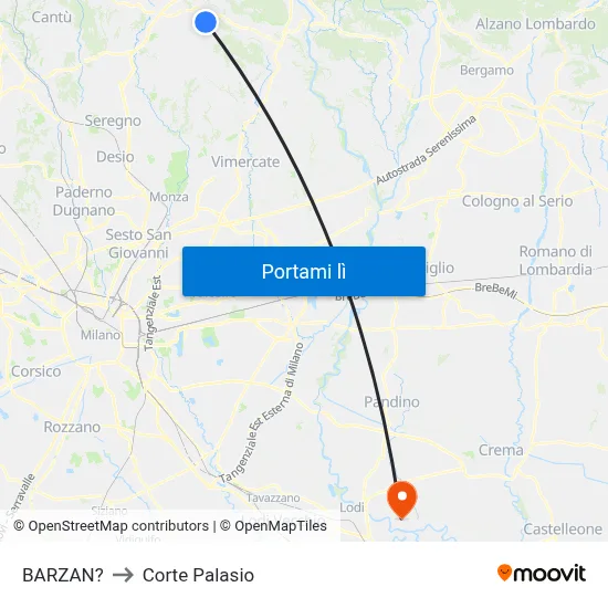 BARZAN? to Corte Palasio map