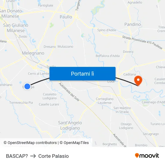 BASCAP? to Corte Palasio map