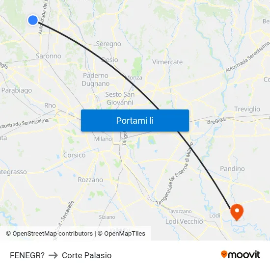 FENEGR? to Corte Palasio map