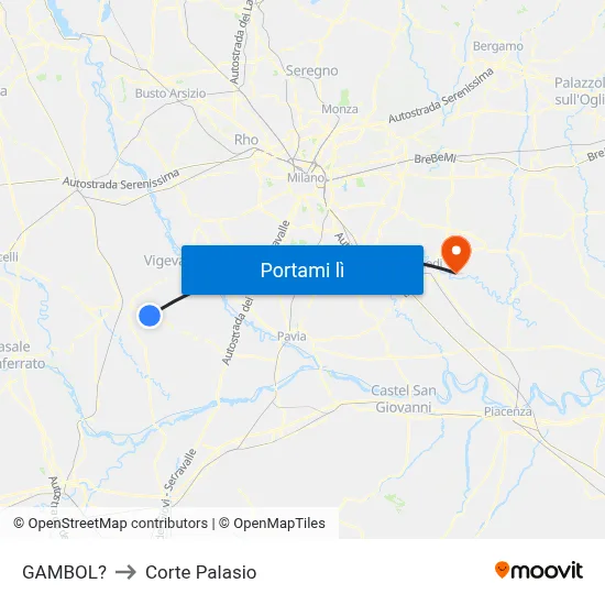 GAMBOL? to Corte Palasio map