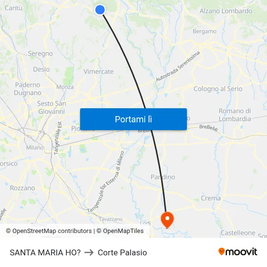 SANTA MARIA HO? to Corte Palasio map