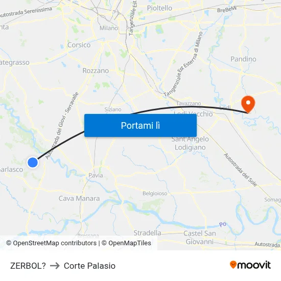 ZERBOL? to Corte Palasio map