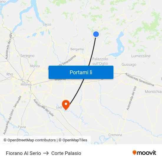 Fiorano Al Serio to Corte Palasio map