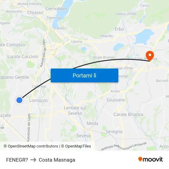 FENEGR? to Costa Masnaga map