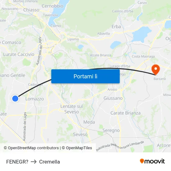 FENEGR? to Cremella map