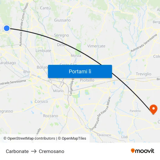 Carbonate to Cremosano map