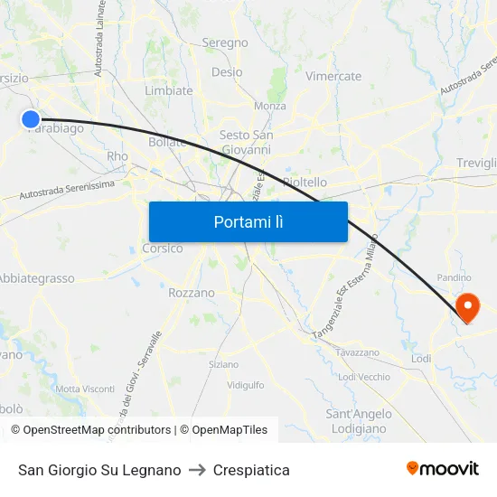 San Giorgio Su Legnano to Crespiatica map