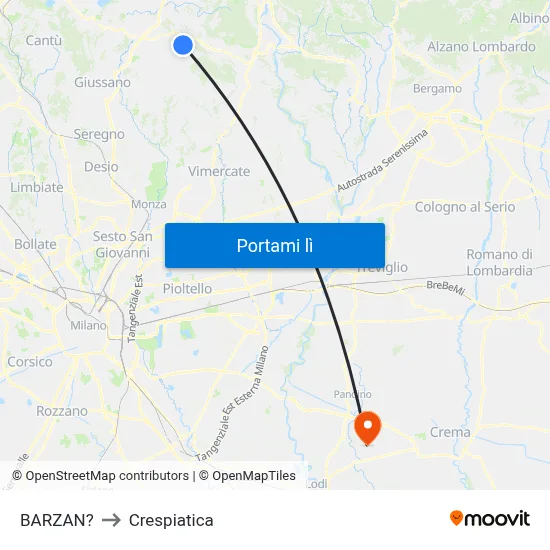 BARZAN? to Crespiatica map