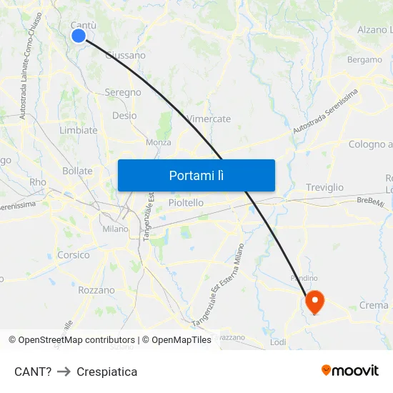 CANT? to Crespiatica map