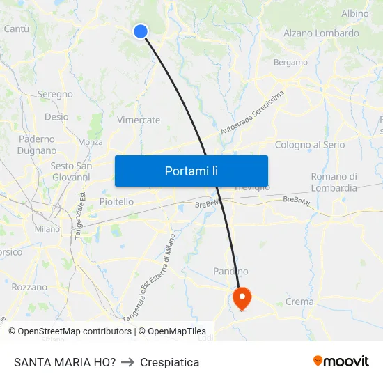 SANTA MARIA HO? to Crespiatica map