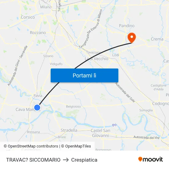 TRAVAC? SICCOMARIO to Crespiatica map