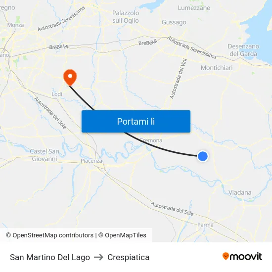 San Martino Del Lago to Crespiatica map