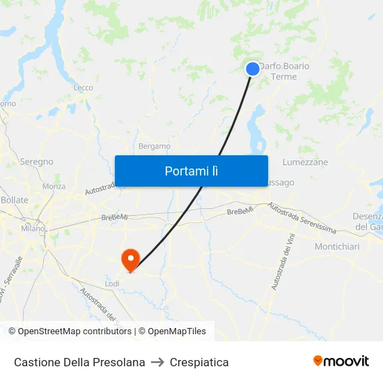 Castione Della Presolana to Crespiatica map