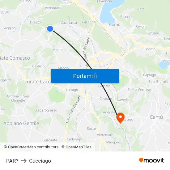 PAR? to Cucciago map