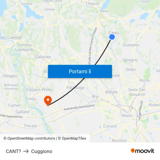 CANT? to Cuggiono map