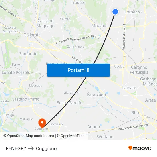 FENEGR? to Cuggiono map