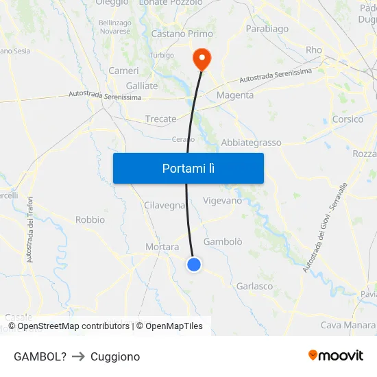 GAMBOL? to Cuggiono map