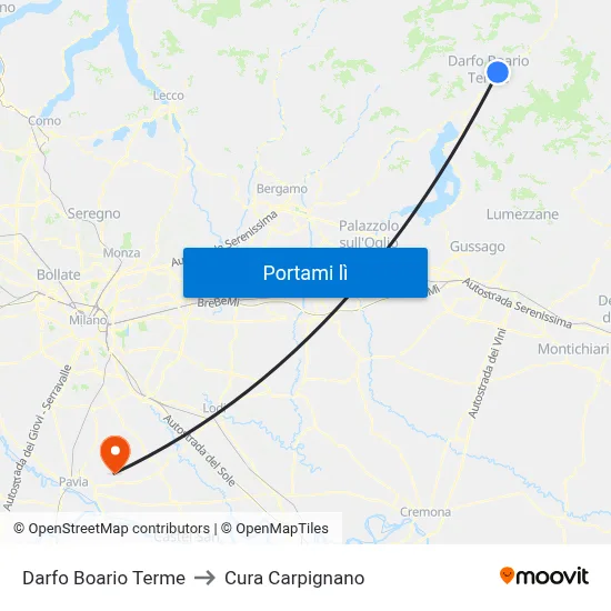 Darfo Boario Terme to Cura Carpignano map