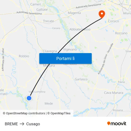BREME to Cusago map