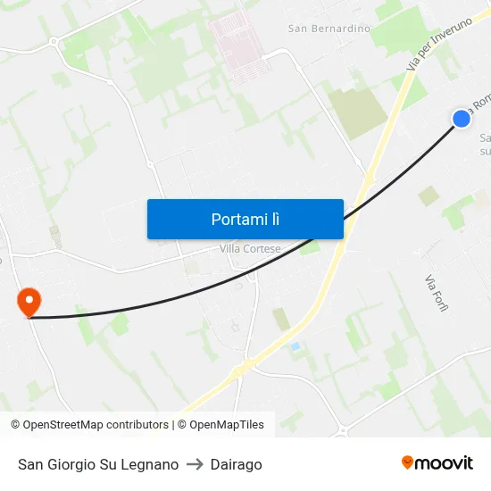 San Giorgio Su Legnano to Dairago map