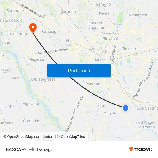 BASCAP? to Dairago map
