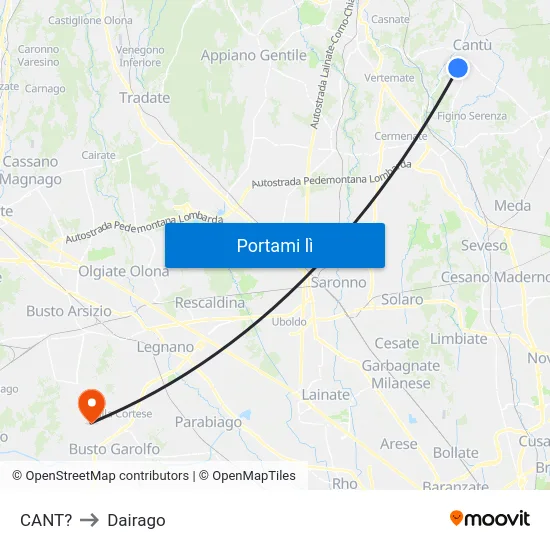 CANT? to Dairago map