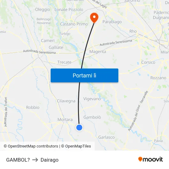 GAMBOL? to Dairago map