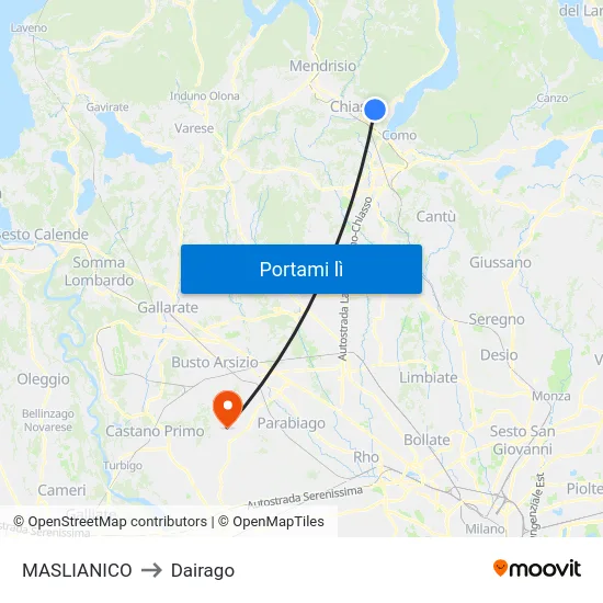 MASLIANICO to Dairago map