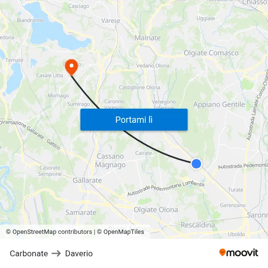 Carbonate to Daverio map