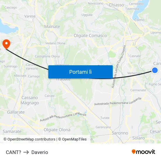 CANT? to Daverio map