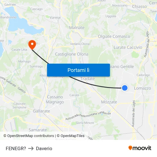 FENEGR? to Daverio map