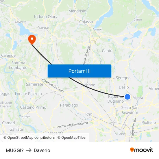 MUGGI? to Daverio map