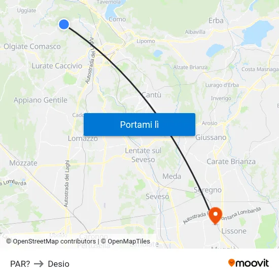 PAR? to Desio map