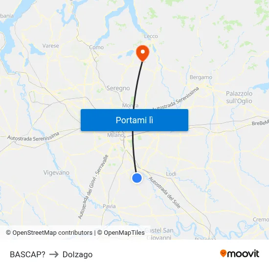 BASCAP? to Dolzago map