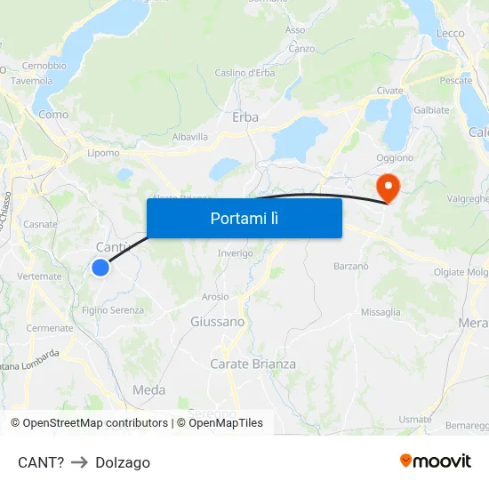 CANT? to Dolzago map