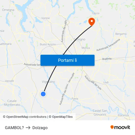 GAMBOL? to Dolzago map