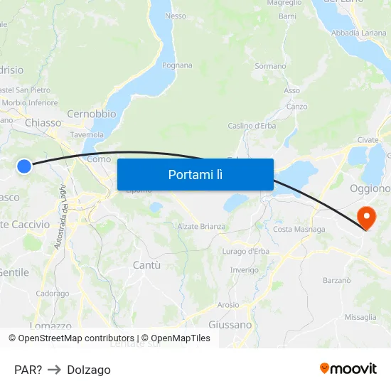 PAR? to Dolzago map