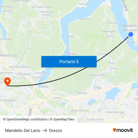 Mandello Del Lario to Drezzo map